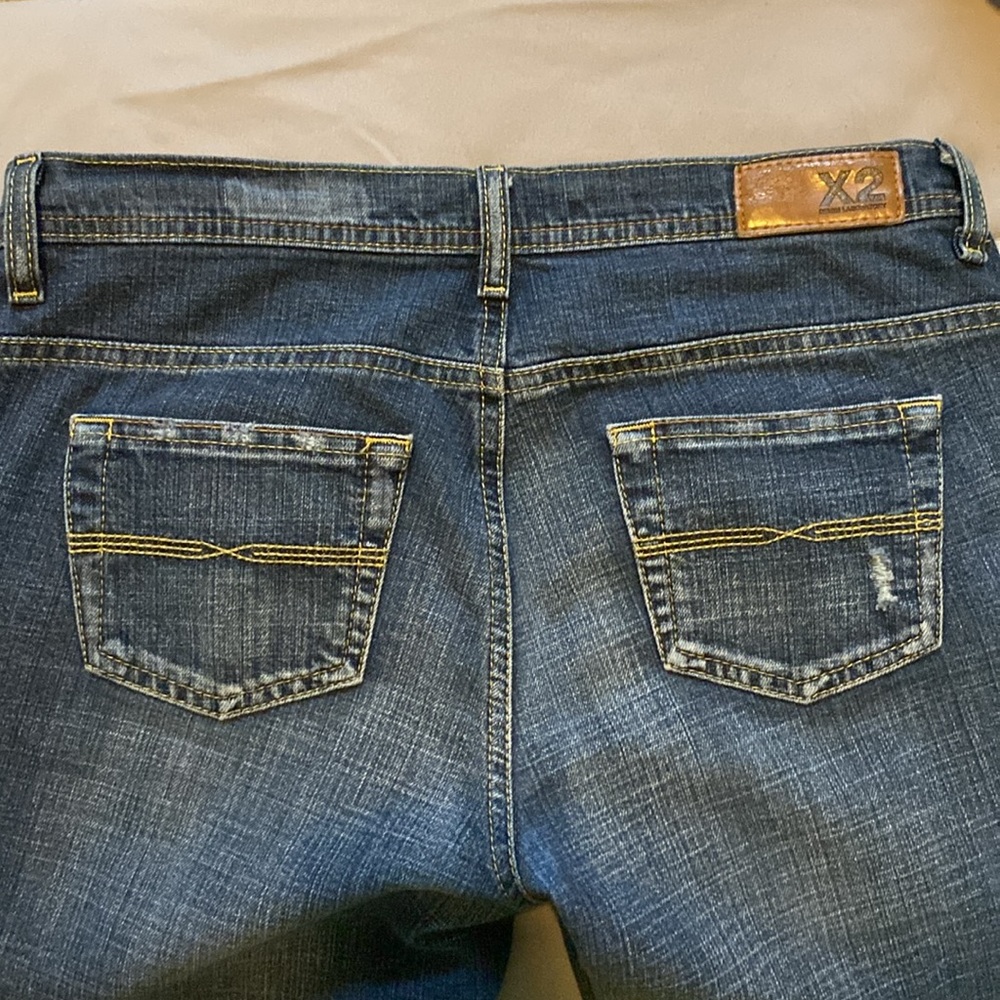 Express slim fit super low rise flare leg jeans size 6 long - Picture 6 of 7